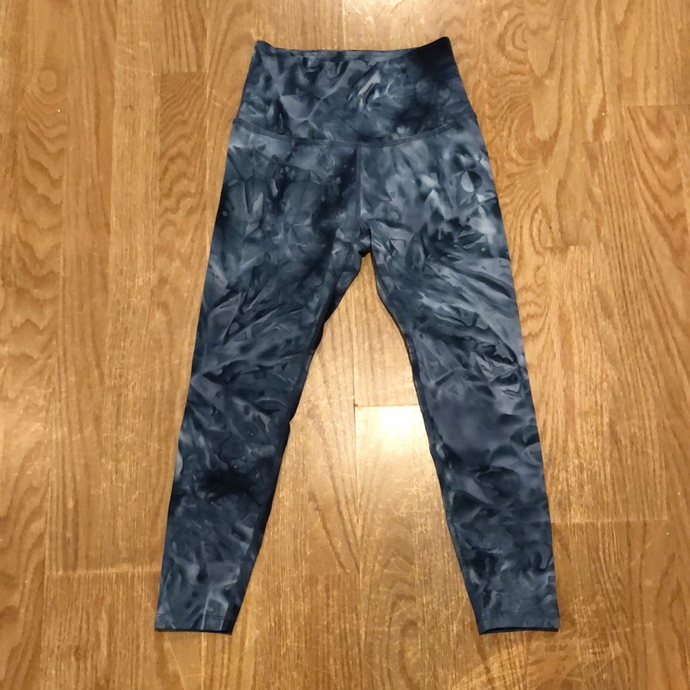Beyond Yoga Blue Marble High-Waist Leggings